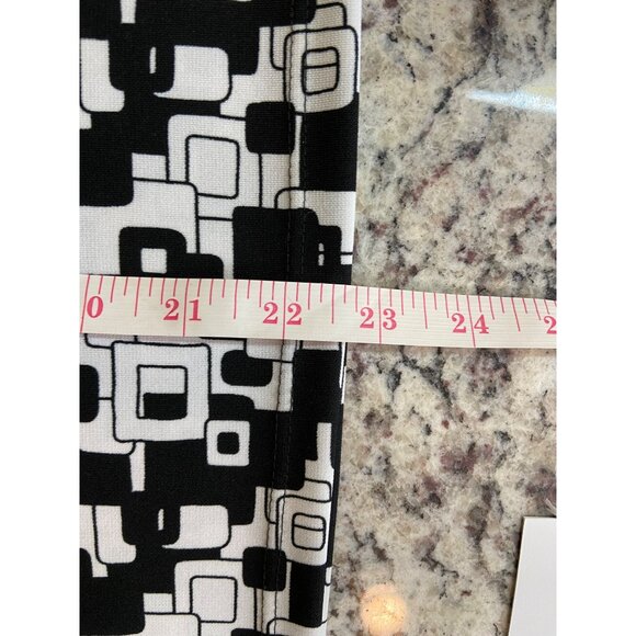 Sassy Womens Mini pencil Skirt Large Black White Geometric Preppy Whimsy Goth - Picture 6 of 6